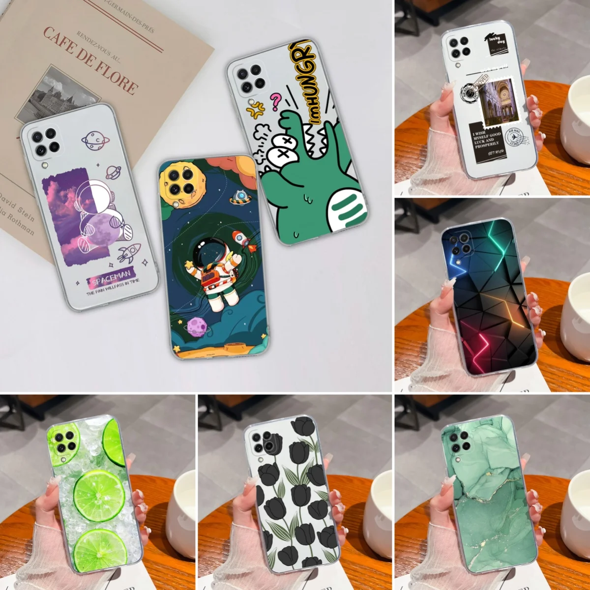 Cute Dinosaur Soft Slim Silicone Transparent Shockproof Phone Case