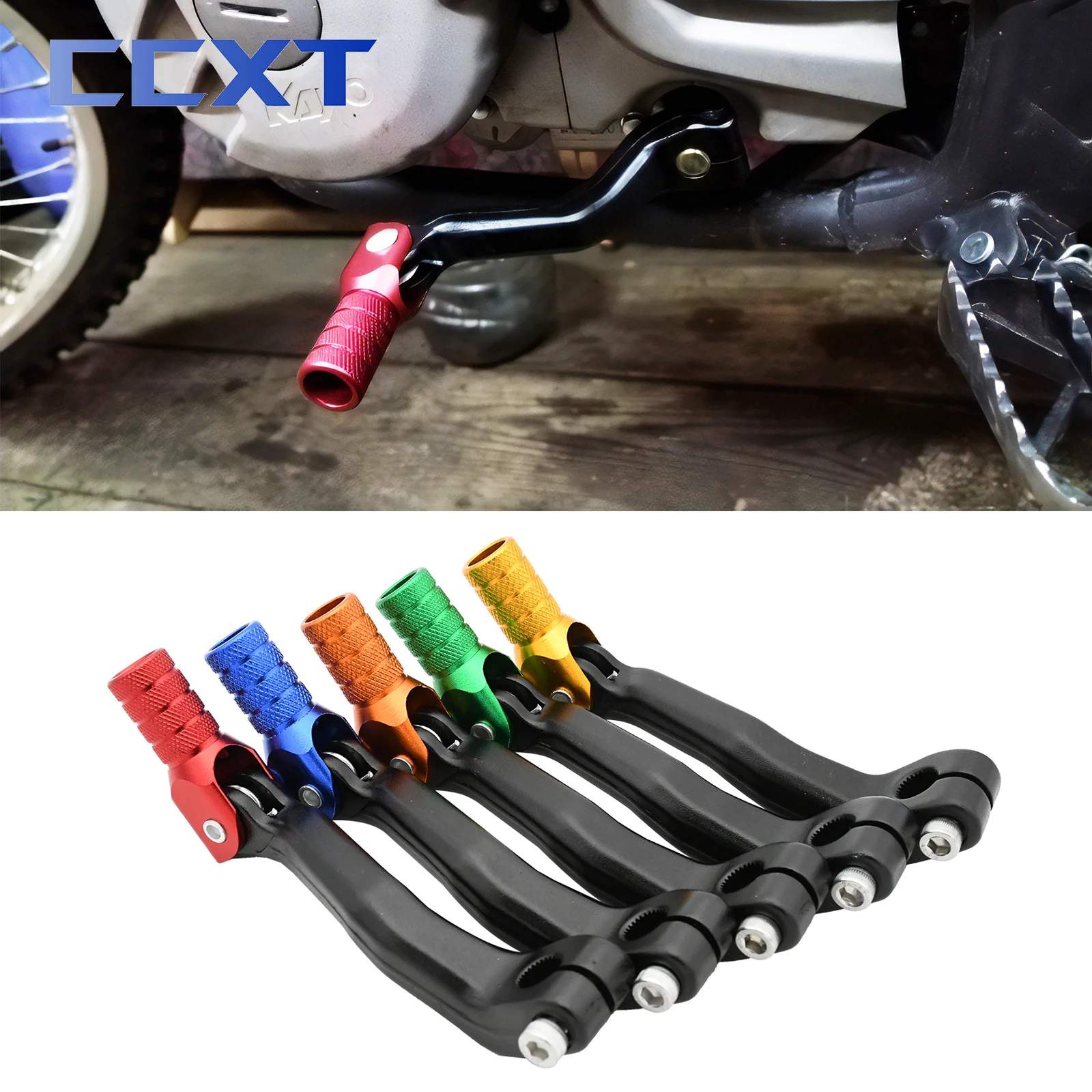 

Складной рычаг переключения передач для мотоцикла CNC, рычаг переключения передач для квадроцикла Apollo Bosuer Kayo T2 T4 T4L T6 K4 K6 110cc-450cc NC CB двигатель