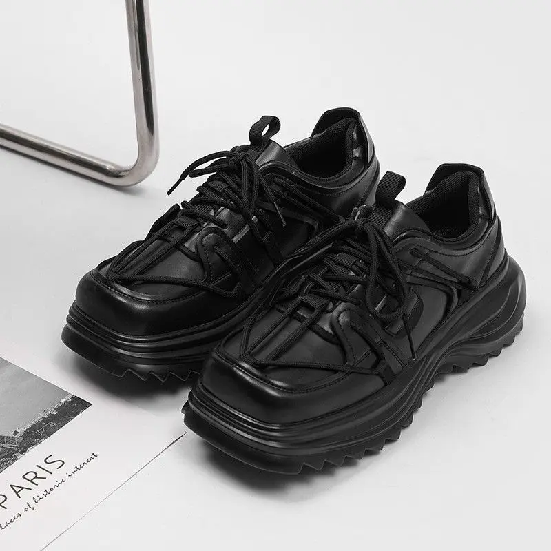 2023 New Thick Sole Increase Wear Resistant Non-slip Casual Shoes for Men 5
