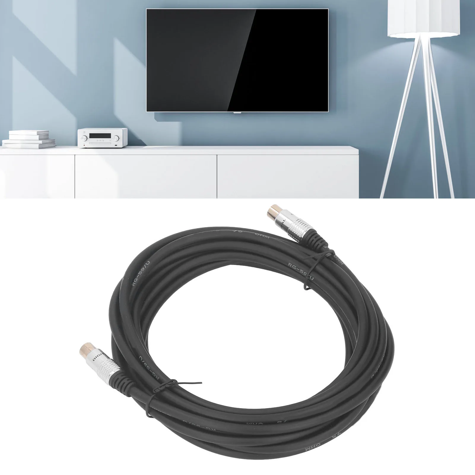  ̺ Ŀ,  TV  ڽ PVC ˷̴ ձ, 5M RG59U  ̺, TV9.5MM -TV9.5MM 