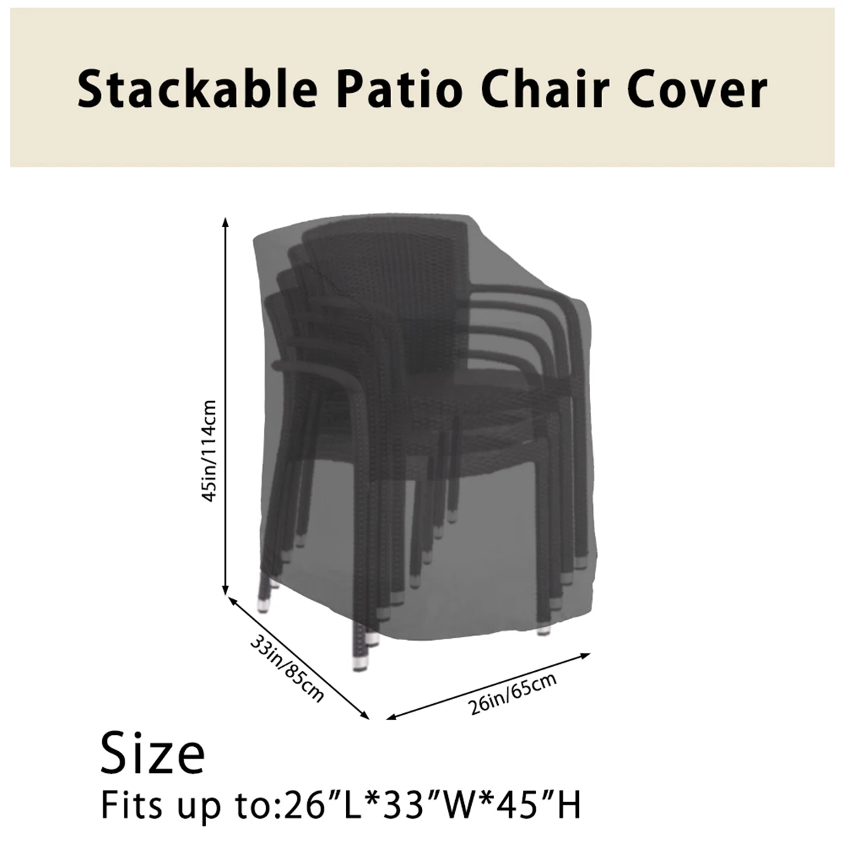 Waterproof Outdoor Garden Patio Chair Cover and Organizer