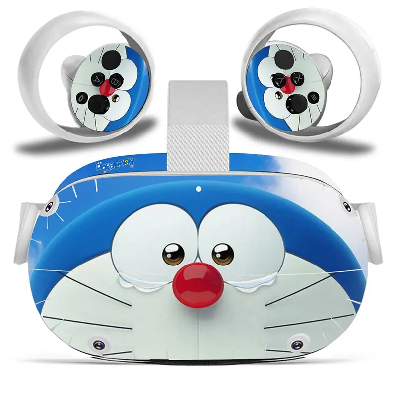 Pokemon Pikachu Mario Vinyl Skin Sticker for Oculus Quest 2 VR Skin Sticker Headset Virtual Reality Decals Protective PVC