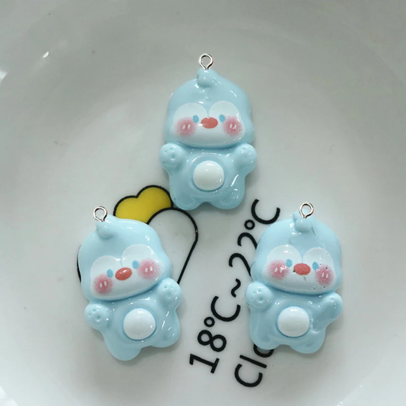 10 Stück süße glänzende Harz Tiere Hund Bär Kaninchen Affe Koala Charms Anhänger für Schmuckherstellung DIY Ohrringe Halskette Erkenntnisse – Detail 8