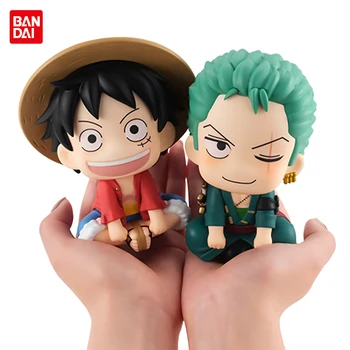 7cm Q Version Anime One Piece Figure Toys Luffy Roronoa Zoro Action Figural Kawaii Doll Car Decoration PVC Model Kids Gifts 1