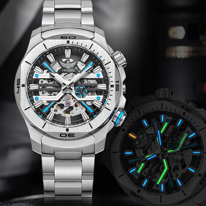 Men Dress Watch 44mm Vintage Dial Retro Business Sapphire Japan 8N40 Automatic Mechanical Waterproof 30Bar