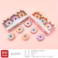 6 Pcs Donut Unicorn Eraser Cute Cartoon Student School Stationery Cute Eraser Office Supplies Colored For Kids Gifts School Su 2