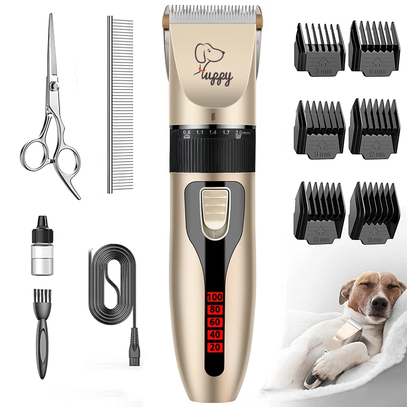 Dog Shaver Clippers Low Noise Rechargeable Cordless Electric Quiet Hair