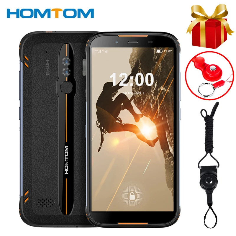 best android cell phone HOMTOM HT80 IP68 Waterproof Smartphone 5.5" 2GB RAM 16GB ROM MT6737 Android 10.0 13MP NFC Wireless Charging 4G LTE Moblie Phone cellphones for gaming