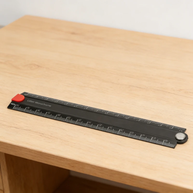 새로운 0-300mm 접이식 알루미늄 합금 자 0-300mm 자 심플 90 ° 접이식 금..