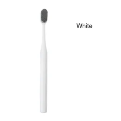 Premium Soft Bristle Charcoal Toothbrush with Ergonomic Handle for Comfortable Oral Care (White)