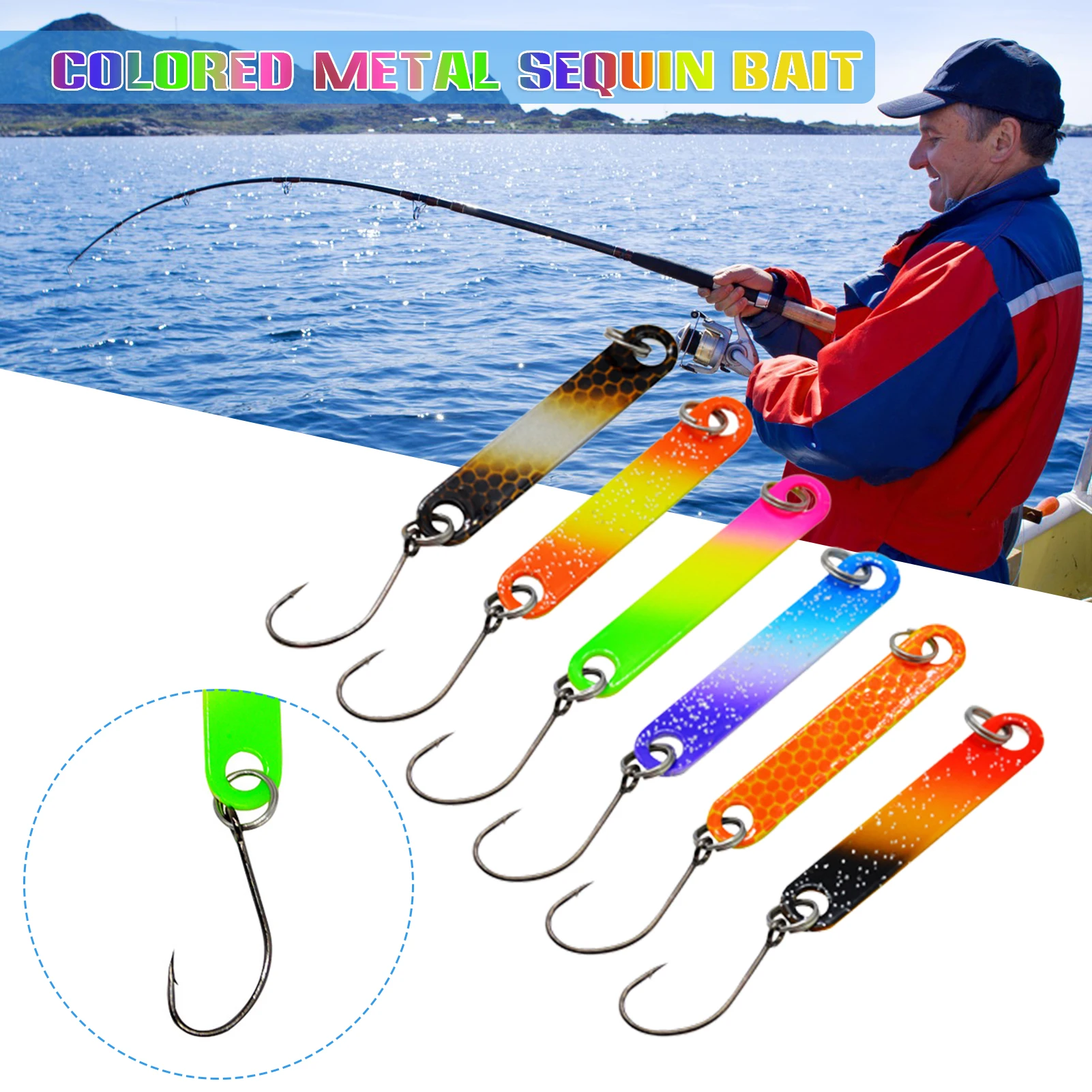 Fishing Trout Spoon Set 6PCS Spoons 4cm 2g Active Trout Stick for Trout