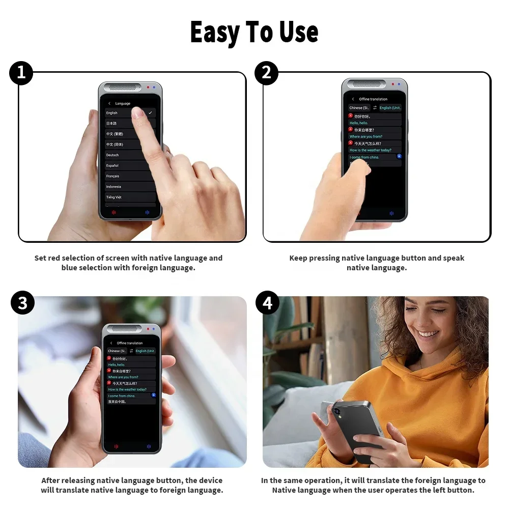 Chat-GPT VORMOR Z6 Voice Translator AI intelligent Speech Translation Machine Two-way Instant Simultaneous Interpretation