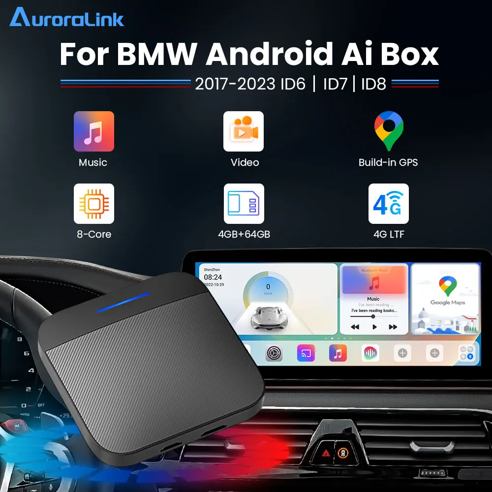 AuroraLink для BMW беспроводной CarPlay Ai Box, автомобильная видеоприставка для ID6 ID7 ID8 E90 для BMW G20 G21 G30 F39 F40 G01 G02 G05 G06 AuroraLink для BMW беспроводной CarPlay Ai Box, автомобильная видеоприставка для ID6 ID7 ID8 E90 для BMW G20 G21 G30 F39 F40 G01 G02 G05 G06