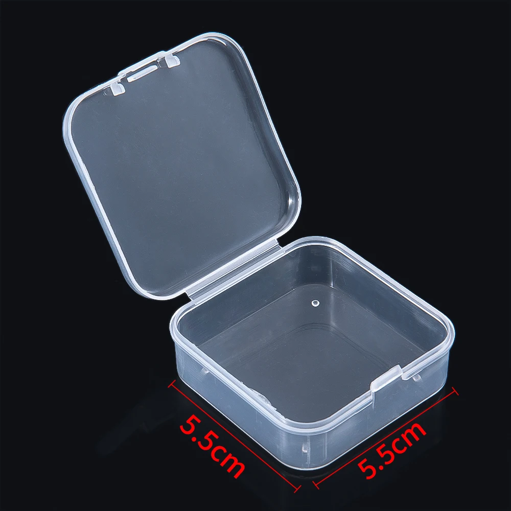 1pc Mini Rechteckige Transparente Kunststoff Box Halskette und Ohrring Schmuck Verpackung Staub-Proof Box Perlen Lagerung Box – Detail 12