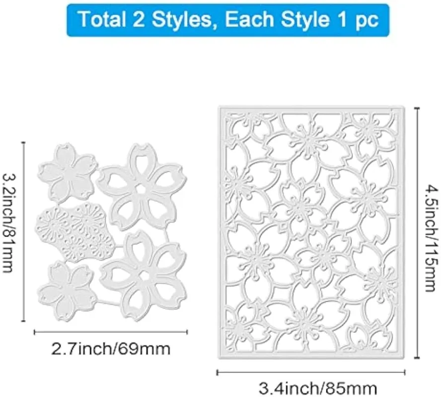 Flower Cutting Dies Flower Frame Carbon Steel Stencil Template Carbon Steel Die Cutting Template Metal Die Cuts