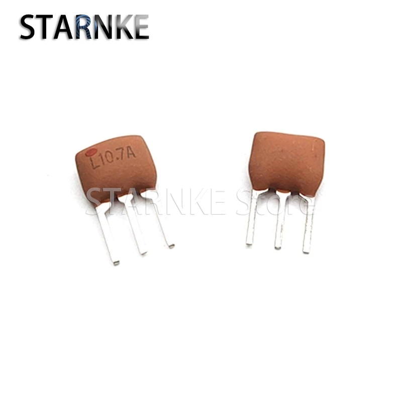 10PCS Ceramics Wave Filter 10.7M 10.7MHZ 10.700MHZ In Line Crystal Oscillator 3 Feet