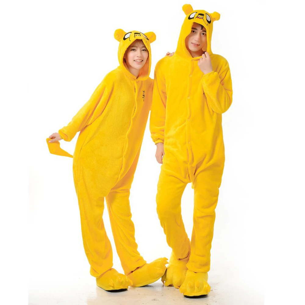 Flannel Anime Onesies Womens Sleepwear Adults Men Long Sleeve One-piece Pajamas Set Halloween Christmas Holiday Cosplay Costumes