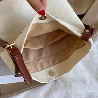 Snoopy Canvas Diagonal Cross Bag Youth Fashion Casual Version Ladies Large Capacity Shoulder Bag Solid Color Women Messenger Bag 4