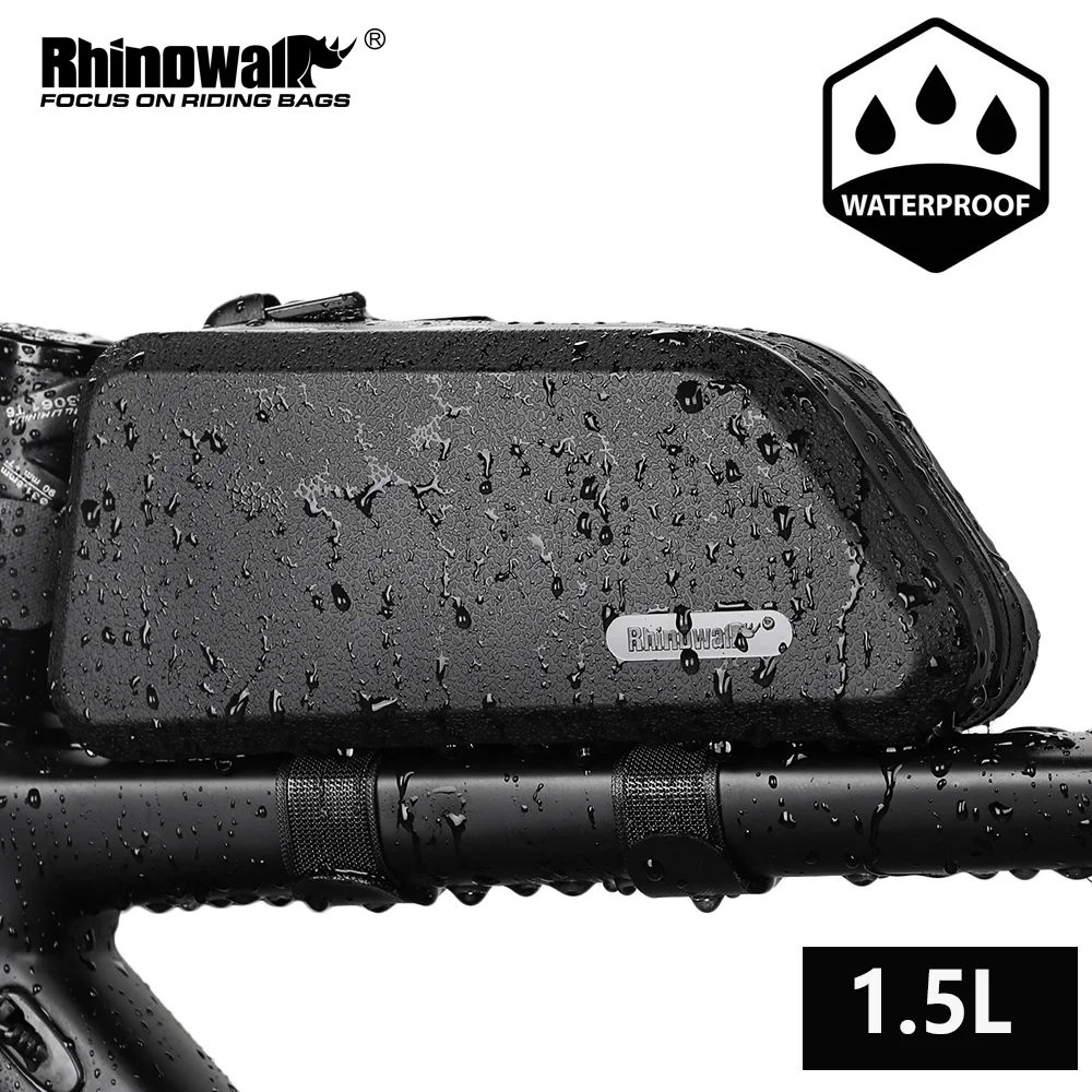 Rhinowalk Fahrrad-Oberrohrtasche, 1,5 l, wasserdicht, TPU, Fahrradrahmen, Vorderpackung, tragbar, MTB, Rennrad, Tasche, Fahrradzubehör
