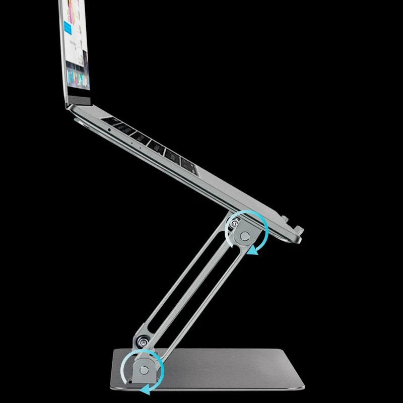 Alumínio Portátil Suporte de Mesa para Notebook Macbook ar 13 16 Ipad Pro Dell hp Samsung Xiaomi Huawei Tablet Base Acessórios - Imagem 4