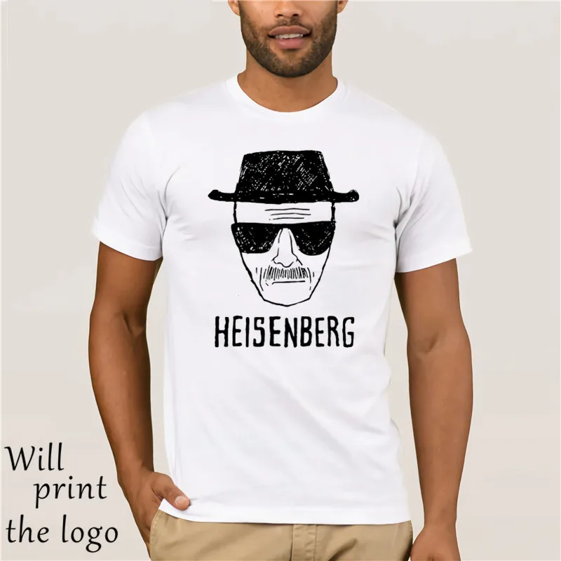 2023 Homens Moda Camiseta Heisenberg Breaking Bad Impresso 3D Camisa Walt Branco Manga Curta Tee Hipster Hot Venda Topos