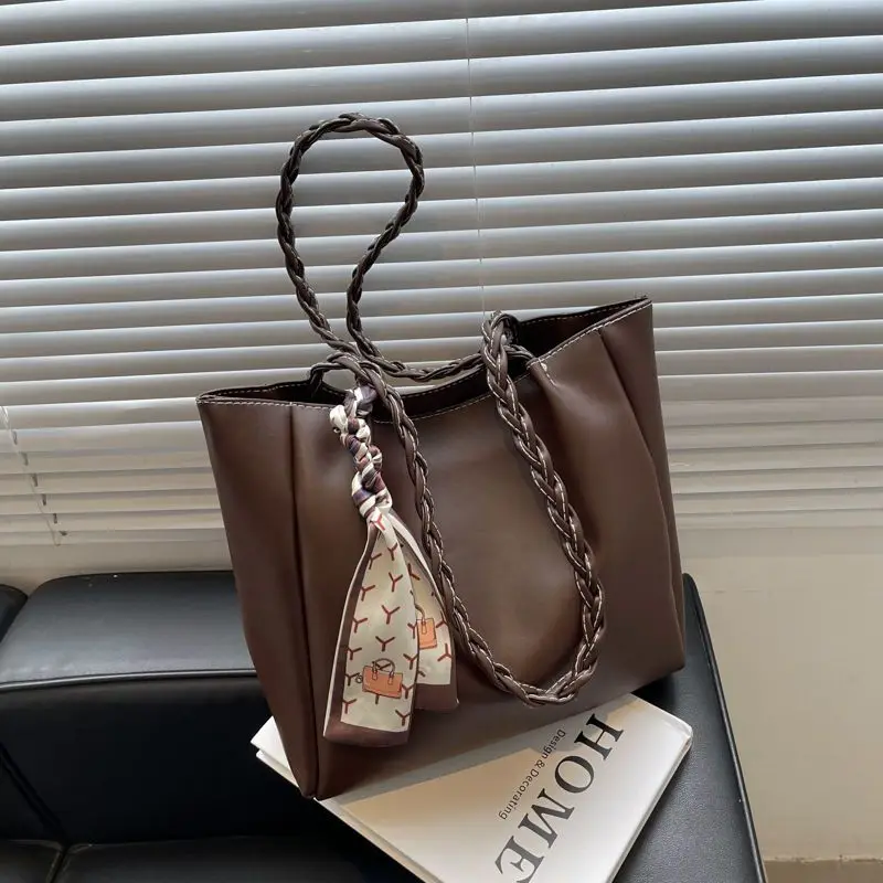 Big Bag Women Large-capacity Bag 2023 Brand New Fashion All-match High-quality Texture Pu Shoulder Bag Simple Commuting Tote Bag