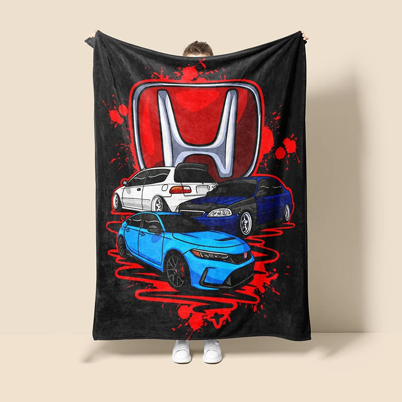 3D trendy Boys motorcycle logo gift H-HRC-H-HONDA bedroom bed sofa decoration car cool knitting portable picnic soft blankets 6