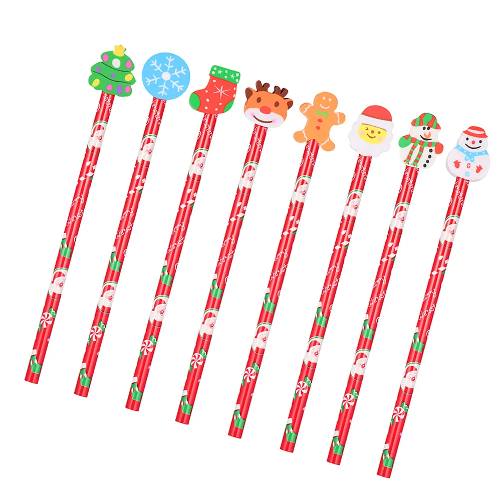 

15pcs Xmas Elements Writing Pencil with Eraser (Random Style Assorted Color)