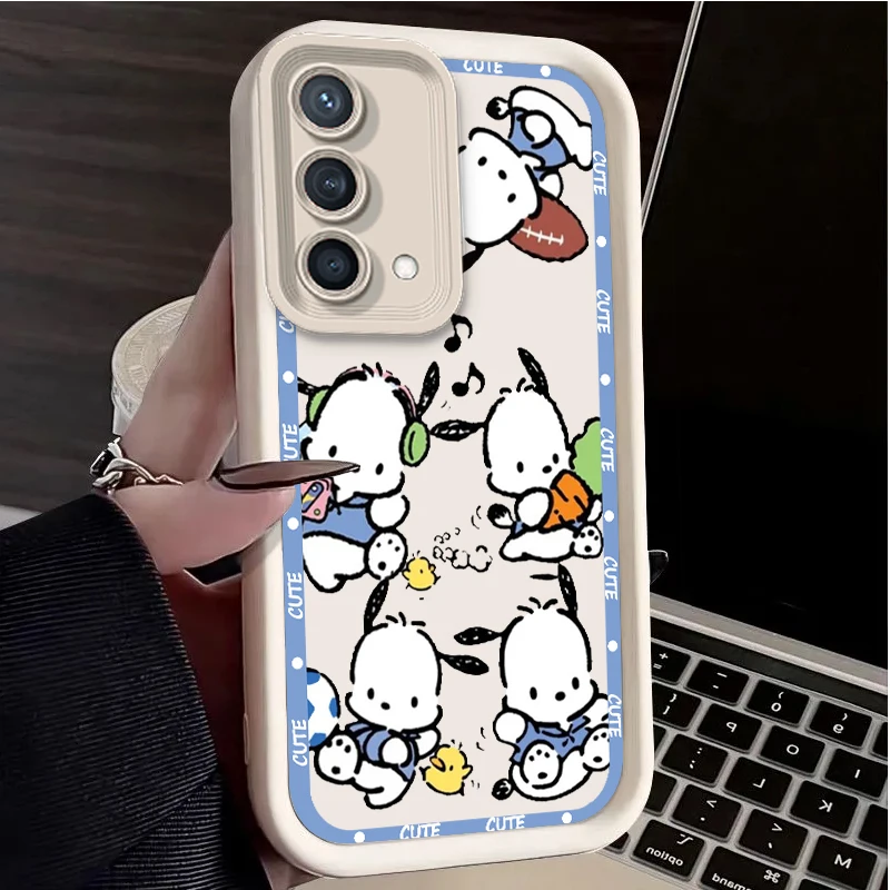 Cartoon Pochacco Girl Per Reno X5 X3 10 8T 7Z 6 5 Pro Plus Pro 4G 5G Eye Ladder Phone Case