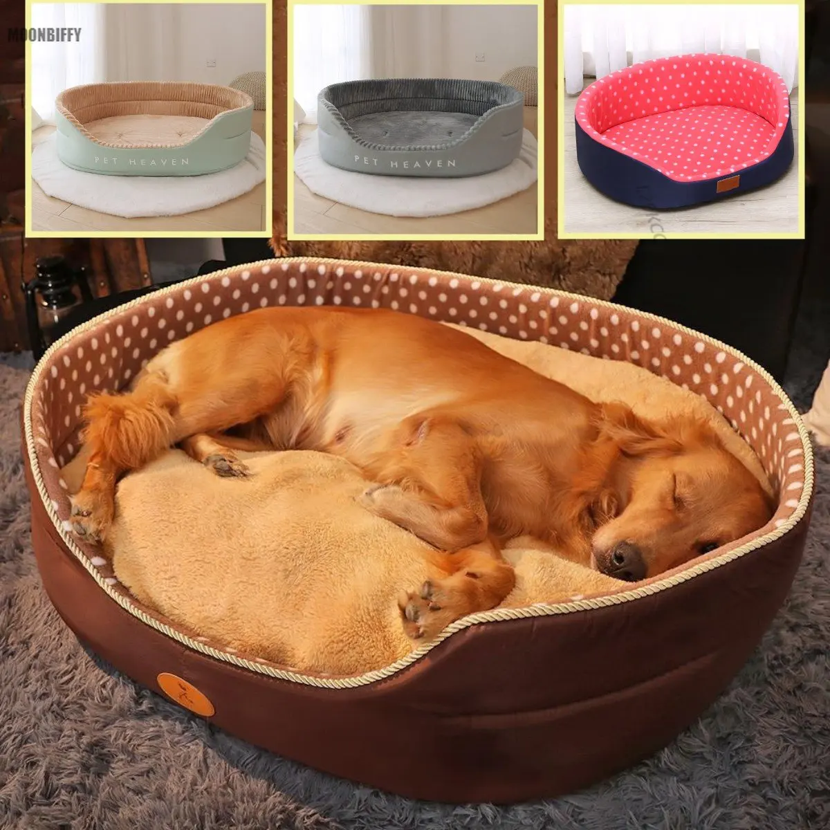 Cama de cão acolchoado almofada para pequenos cães grandes camas de ...