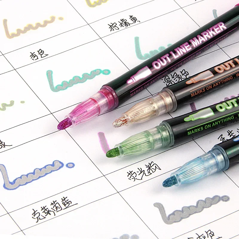 36-Color Double Line Outline Pens 4