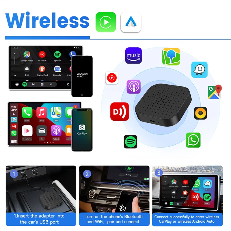 Autobox Mini CarPlay Ai Box Qualcomm 2290 CPU Android 11.0