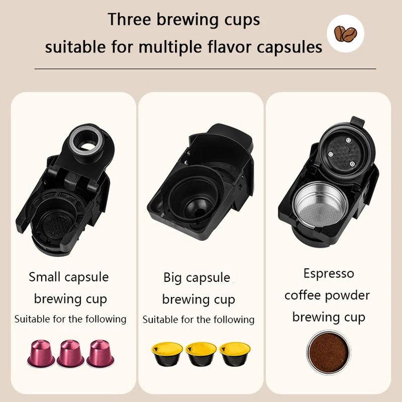 Capsule coffee machine 3 in 1 Expresso coffee machine American Coffee machine Automatic coffee machine 19Bar 5