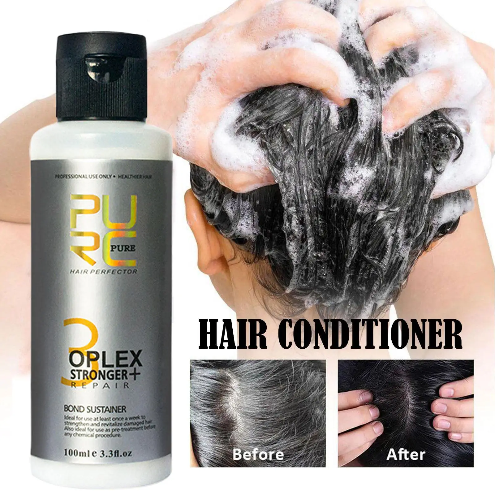 hair care products natural anti hair loss prevention hair loss treatment rapid growth nourishment dry damaged hair care Hair Conditioner Repair Dry Damaged Hair Essential Hair Rapid Repair Knot Hair Treatment Mask Repair Multi-function Damaged D6C9