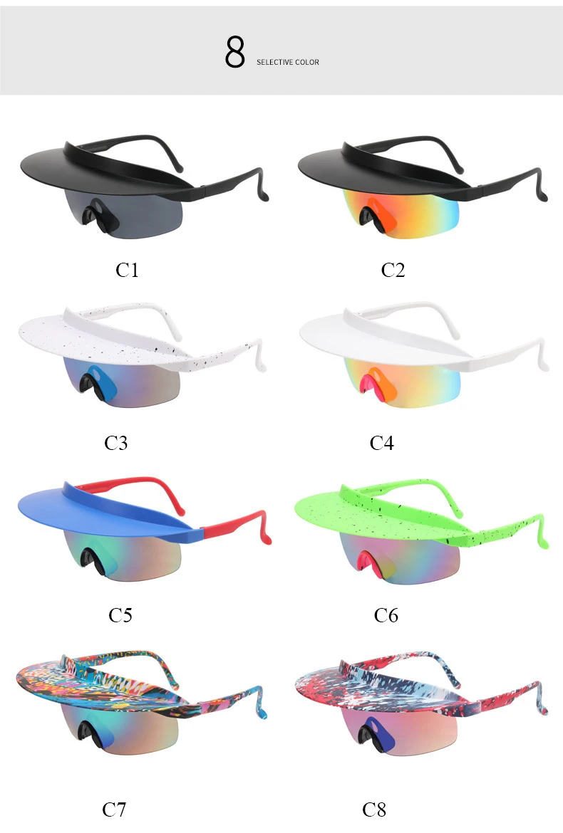 Lunettes de soleil de cyclisme oversized visière sport_voghion.com