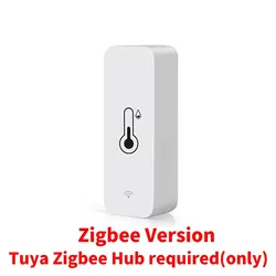 Smart WiFi Zigbee Temperature and Humidity Sensor - Wireless Indoor Monitoring with Voice Control Compatibility (Zigbee Verion)
