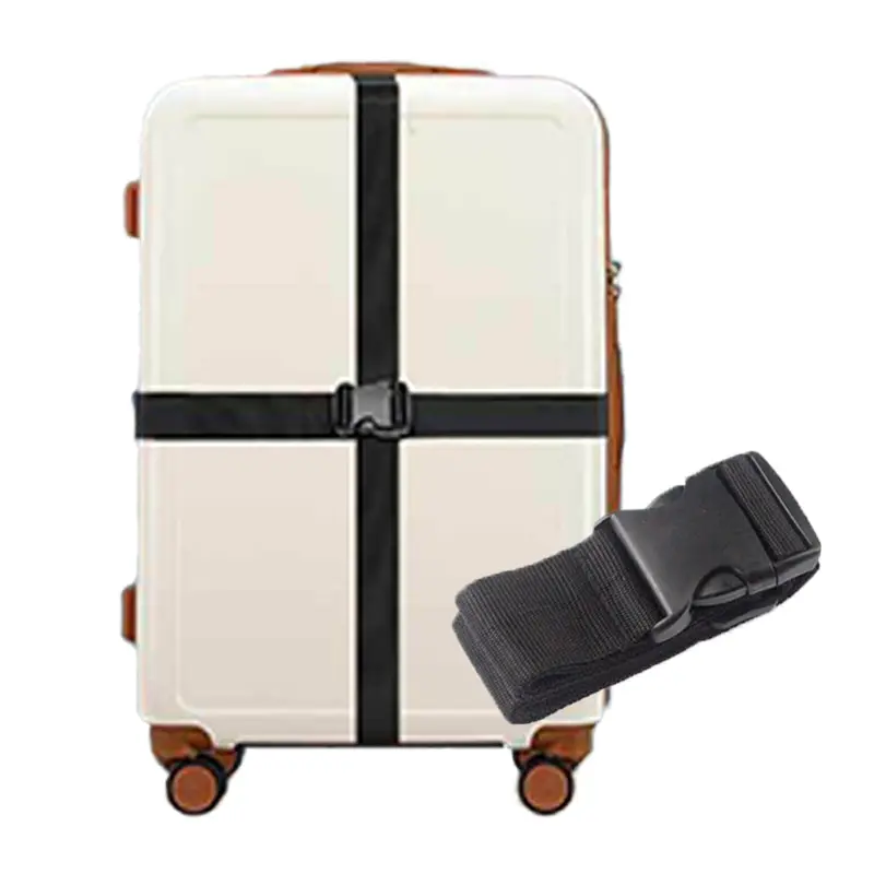 Travel Tie Down Strap Black Durable Nylon Tied 200CM Adjustable Frenulum Cargo Luggage Lash Belt WithBuckle Camping Tool