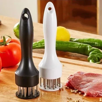 Stainless Steel Meat Tenderizer Handheld Tender Meat Needle Meat Tenderizer Tool with Needle Meat Needle Hammer Cooking Tool 1