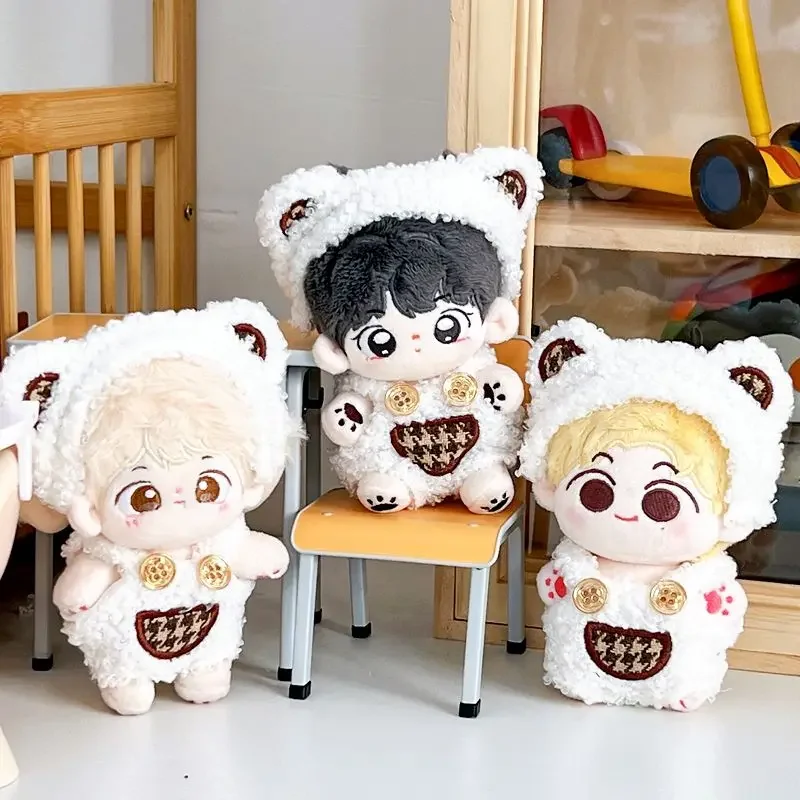 10cm baby clothes, teddy bear jumpsuit, cotton doll changing accessories, pendants, starfish toys 3