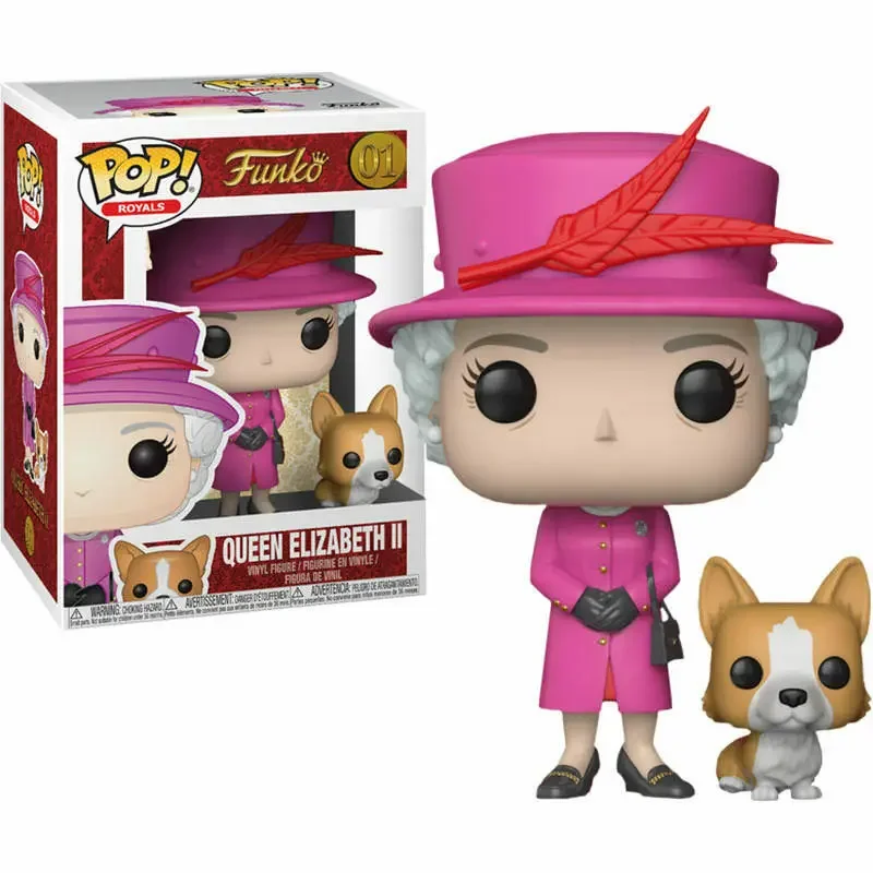 thumbnail image 1 of 2025 Figuras de acción de vinilo Funko POP Queen Elizabeth II n.° 01, color rojo y verde, colección de juguetes para niños, 1 of 5