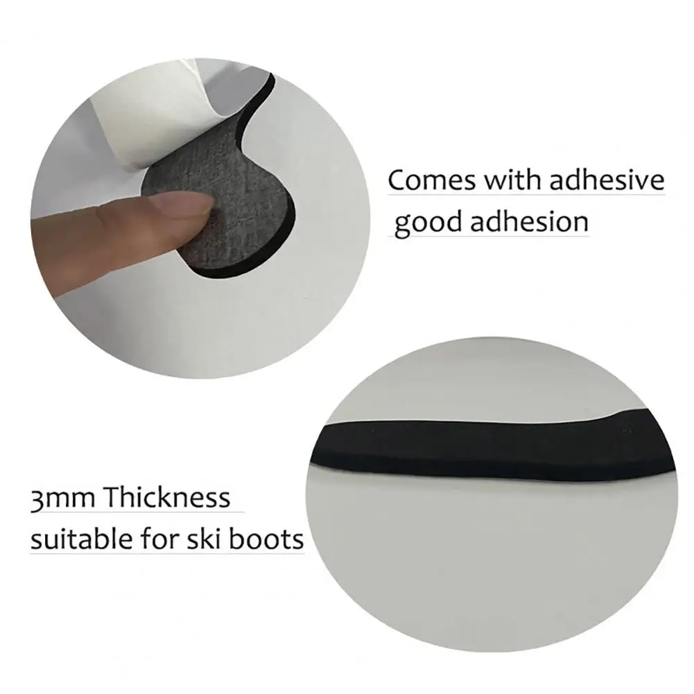 6/12Pcs Ski Snowboard Boots Fitting Pads Ski Boots Foam Pad Self-Adhesive Soft Boot Inserts Protector for Relieve Ankle Pressure