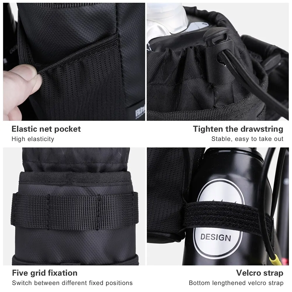 Insulated Bike Water Bottle Holder - Handlebar Pouch & Carrier Accessory