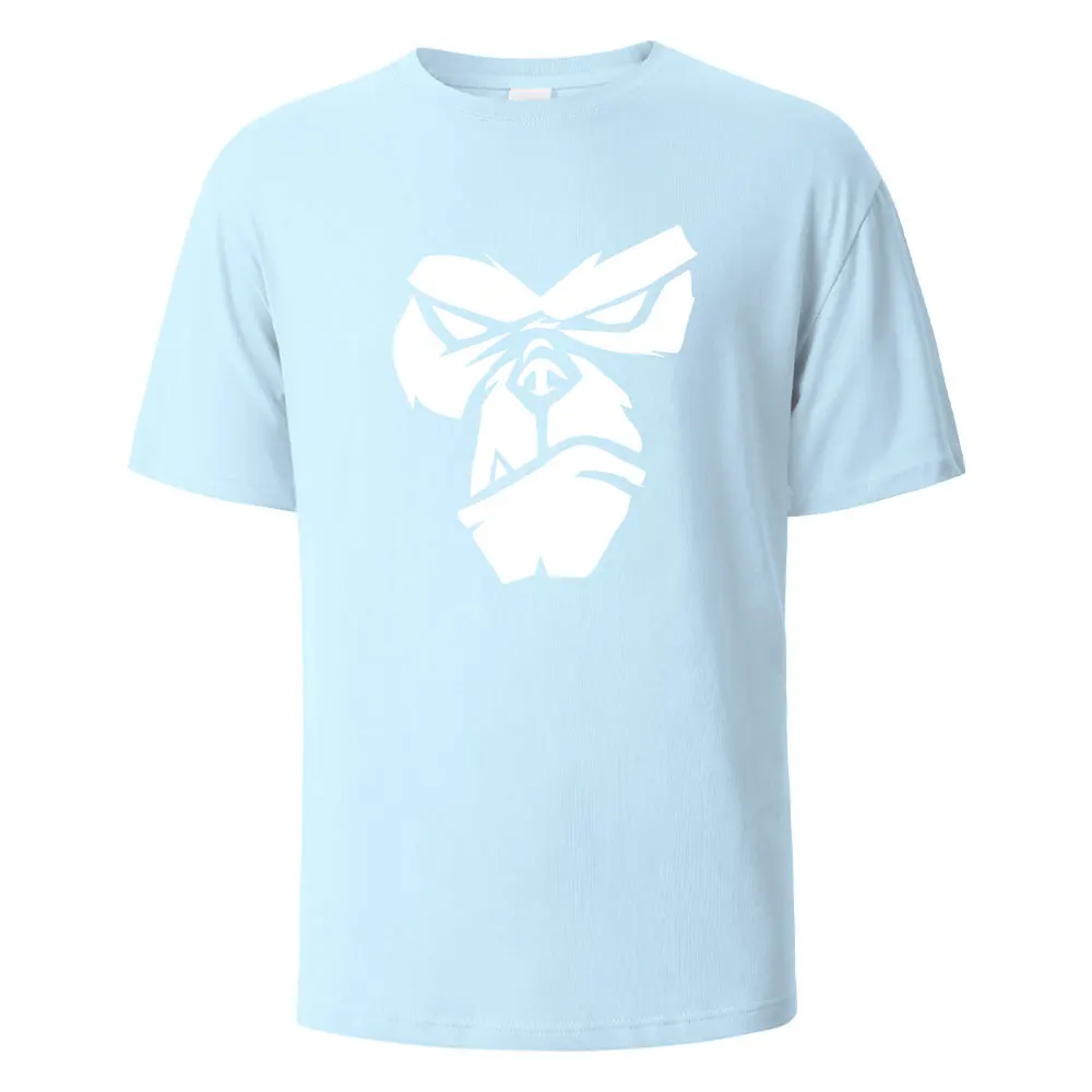 Gorilla Face Graphic Oversized Cotton T-Shirt - Unisex Casual Streetwear Tee