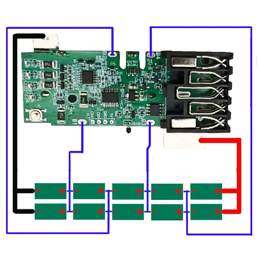 M18 리튬 이온 배터리 플라스틱 케이스 BMS PCB 밸런스 충전 보호 보드 박스 쉘 밀워키 리튬 배터리 하우징용