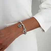 1Piece Trendy Creative Women's Party Jewelry Gift Retro Black Crystal Heart Crystal Pendant Bracelet Adjustable Chain - Image 5