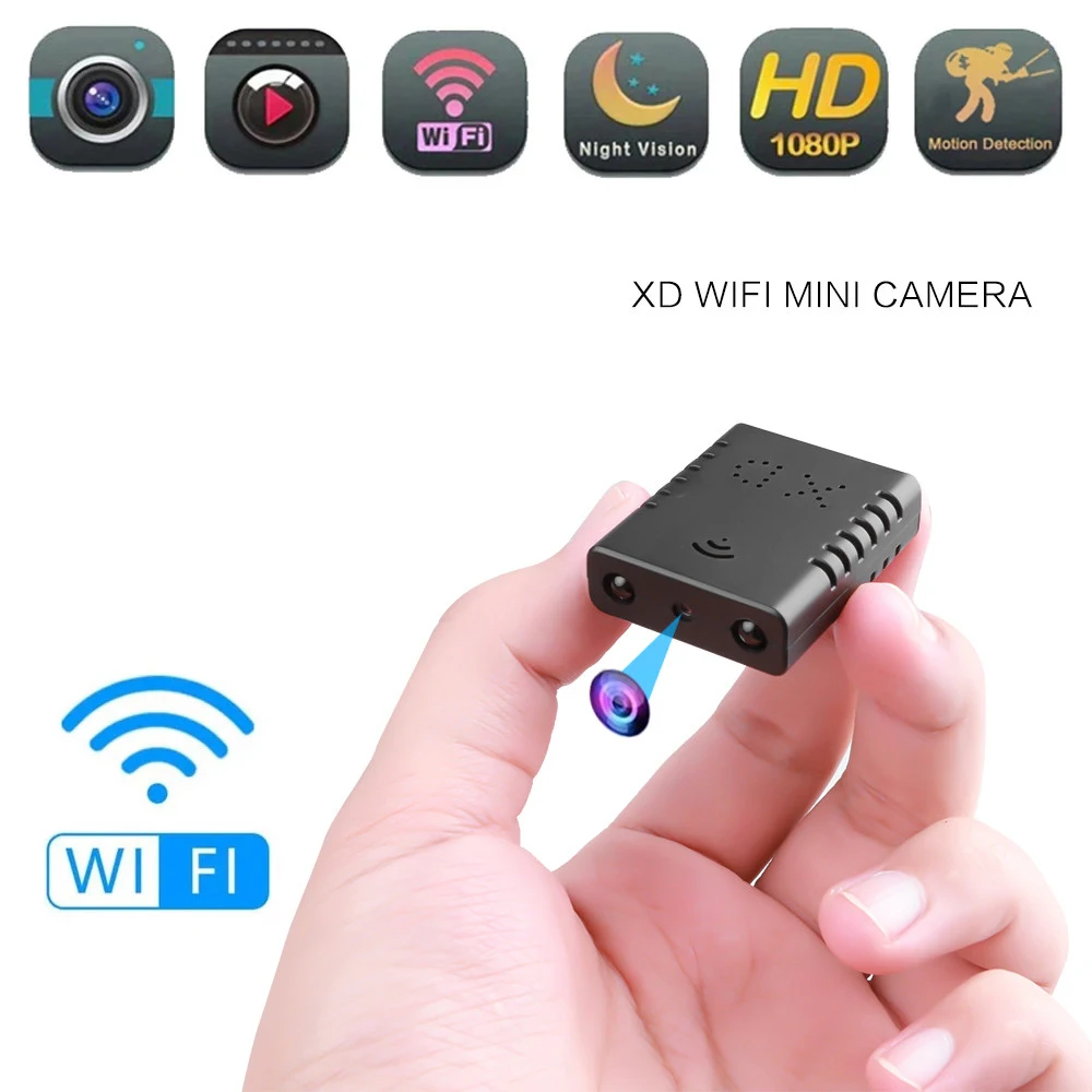 Mini Telecamera Wifi Wireless 1080P Visione Notturna Con Rilevamento Del Movimento Registrazione Vocale Telecamera Espia Portatile Di Sicurezza Di Sor