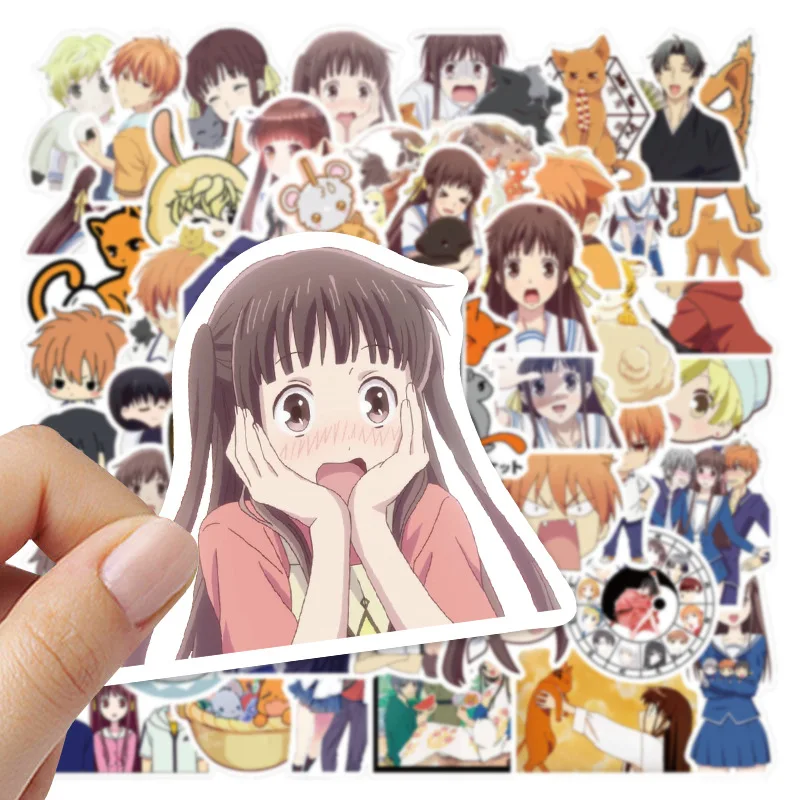 Anime Stickers Cartoon Stickers Kawaii Stickers Decorative Stickers Colorful Stickers 10/30/50/100PCS Anime Fruits Basket Sticker
