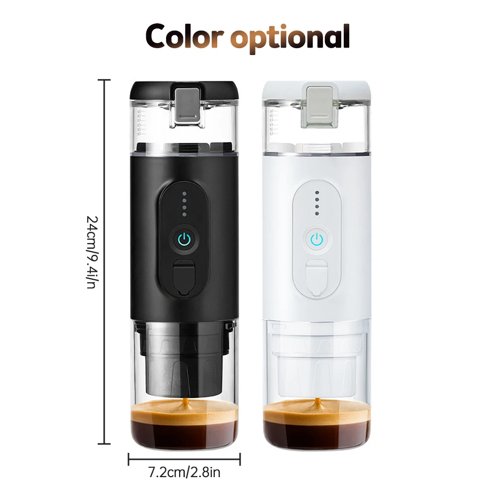 Portable Electric Espresso Coffee Machine Cordless Heating Single Serve Mini Coffee Maker 18Bar Pump Pressure Auto Brew 5