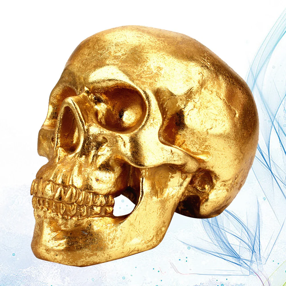 창의적인 금 해골 동전 은행, 해골 돈 상자, 돼지 저금통, 집 장식, 할로윈 선물 