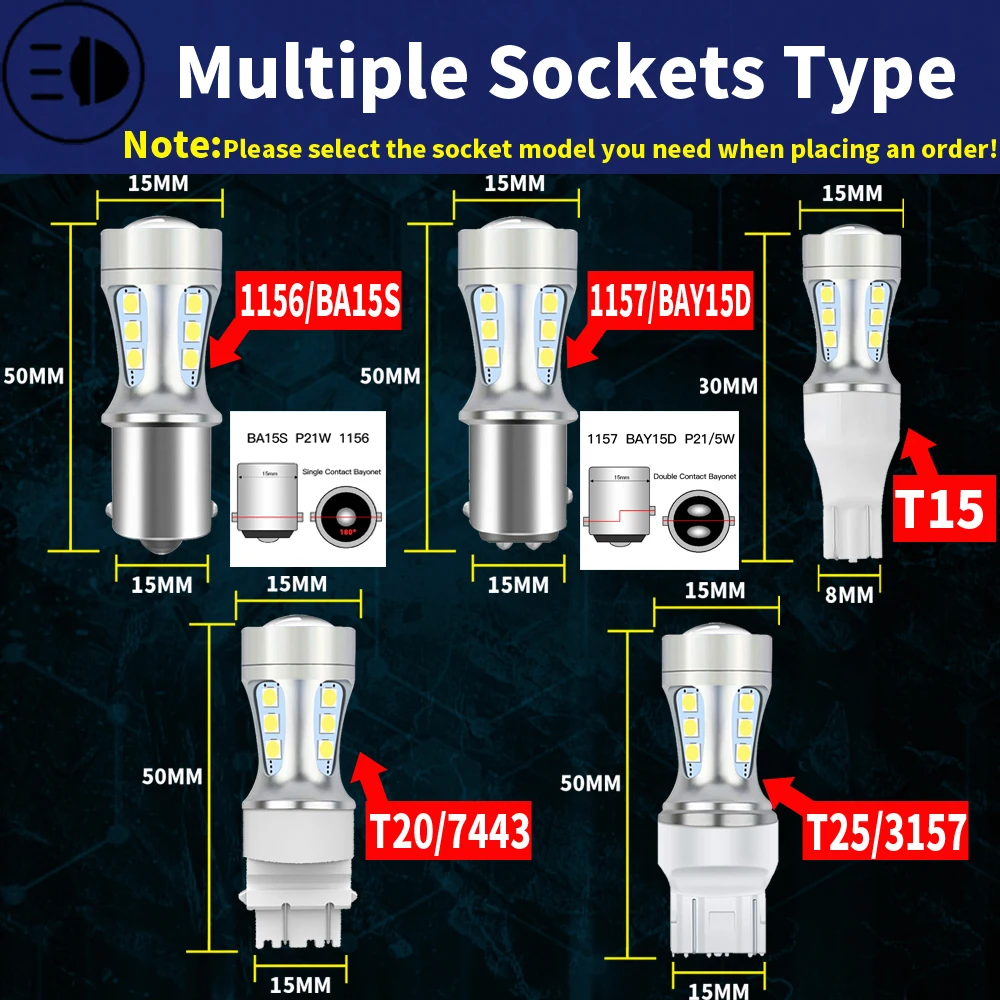 7506 LED 1156 7443 , ڵ  õ, 극ũ  , , ĵ 1157, Ba15s P21W, T15, W16W, Bay15d, P21, 5 W, 2 